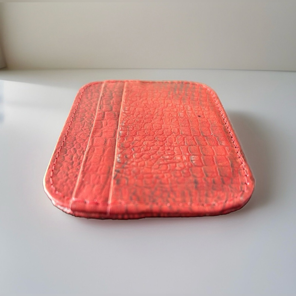 Leather wallet alligator skin embossed credit card holder New